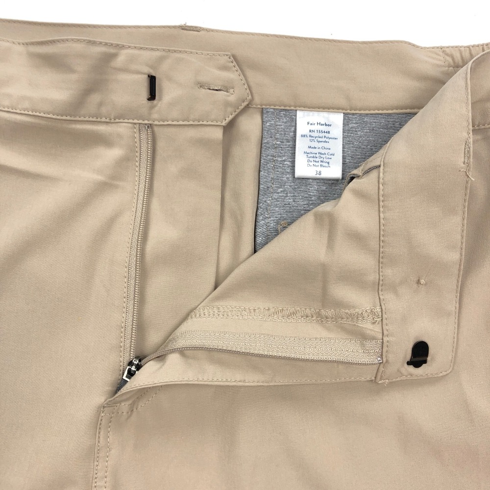 Fair Harbor The One Short Mens 38 Tan Khaki Recycled Stretch Performance Shorts - Picture 7 of 13